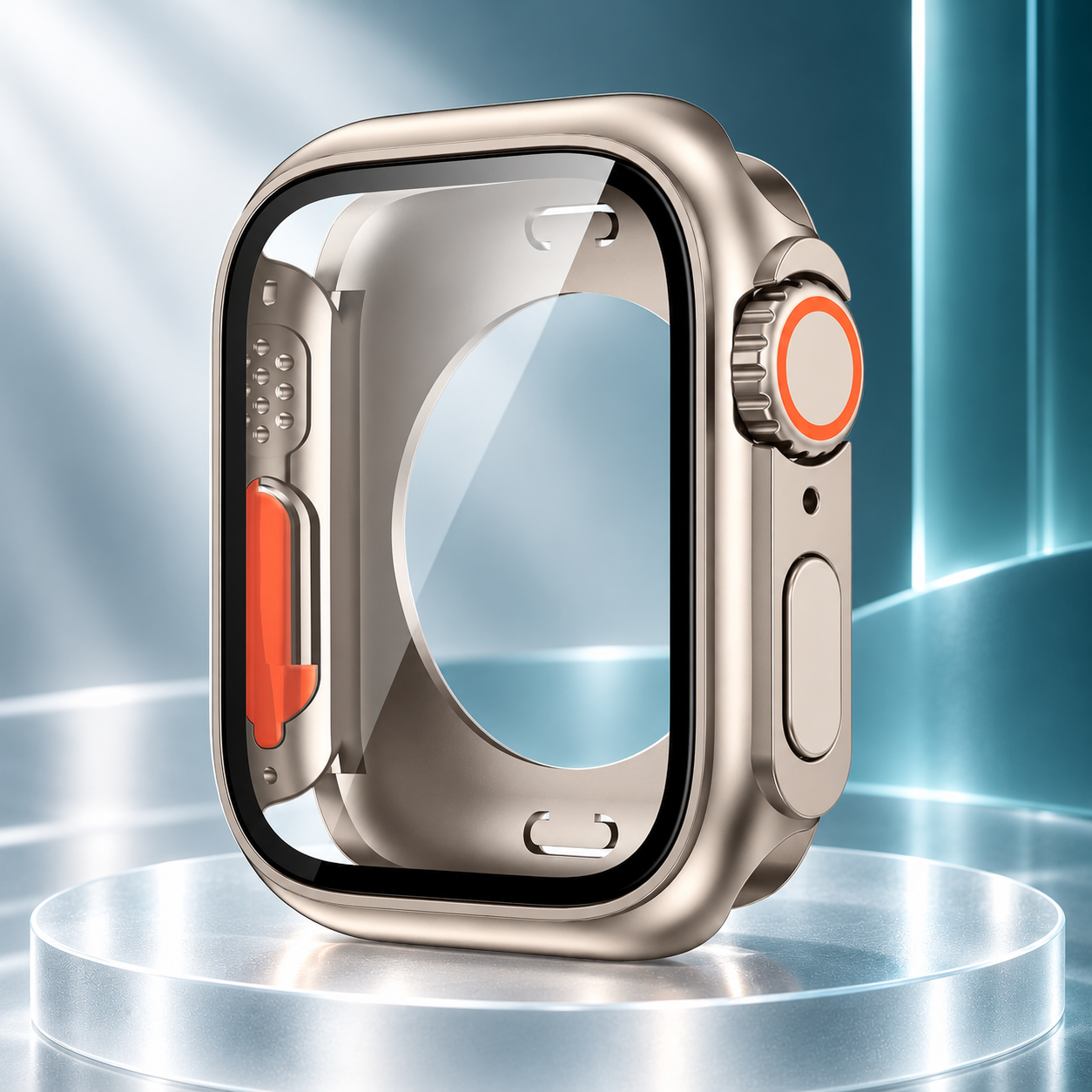 Change to Ultra TPU Case for Apple Watch with Tempered Glass Screen Protector