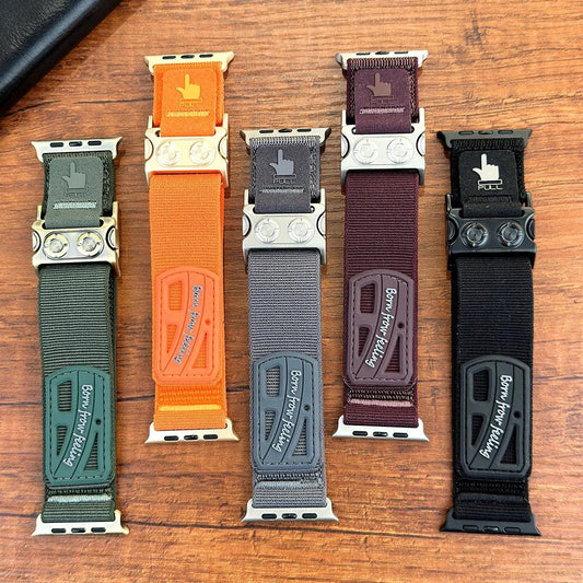 Men's Nylon Sport Loop Band for Apple Watch Ultra 49mm, Tactical Buckle Strap