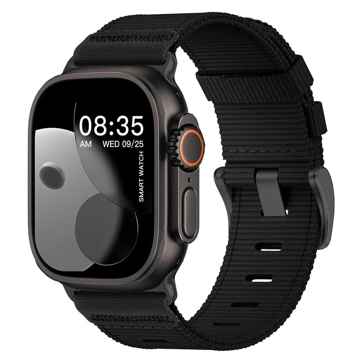 Men's Rugged Tactical Nylon Watch Band for Apple Watch Ultra, Sport Strap