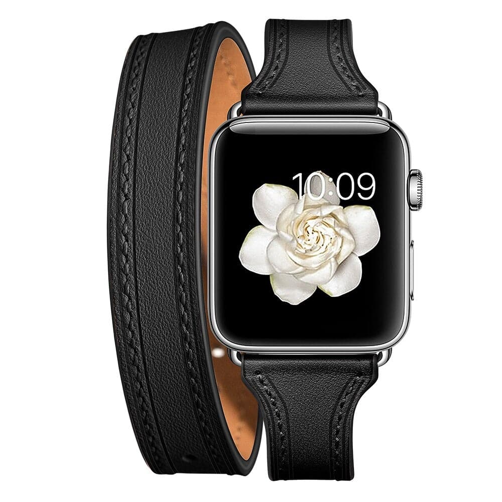 Boho Leather Twirl Scrunchapples