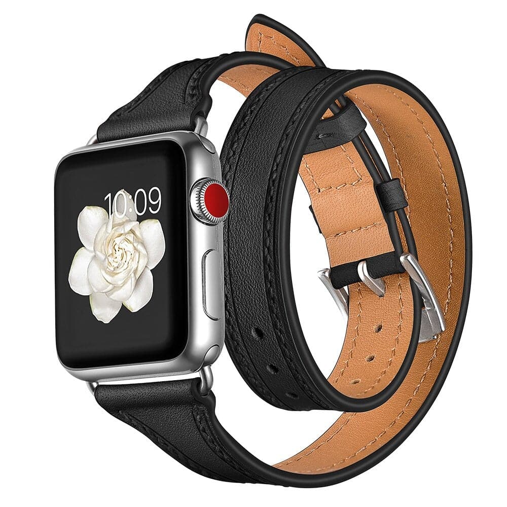 Boho Leather Twirl Scrunchapples