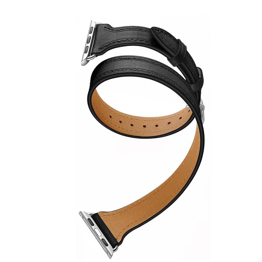 Boho Leather Twirl Scrunchapples