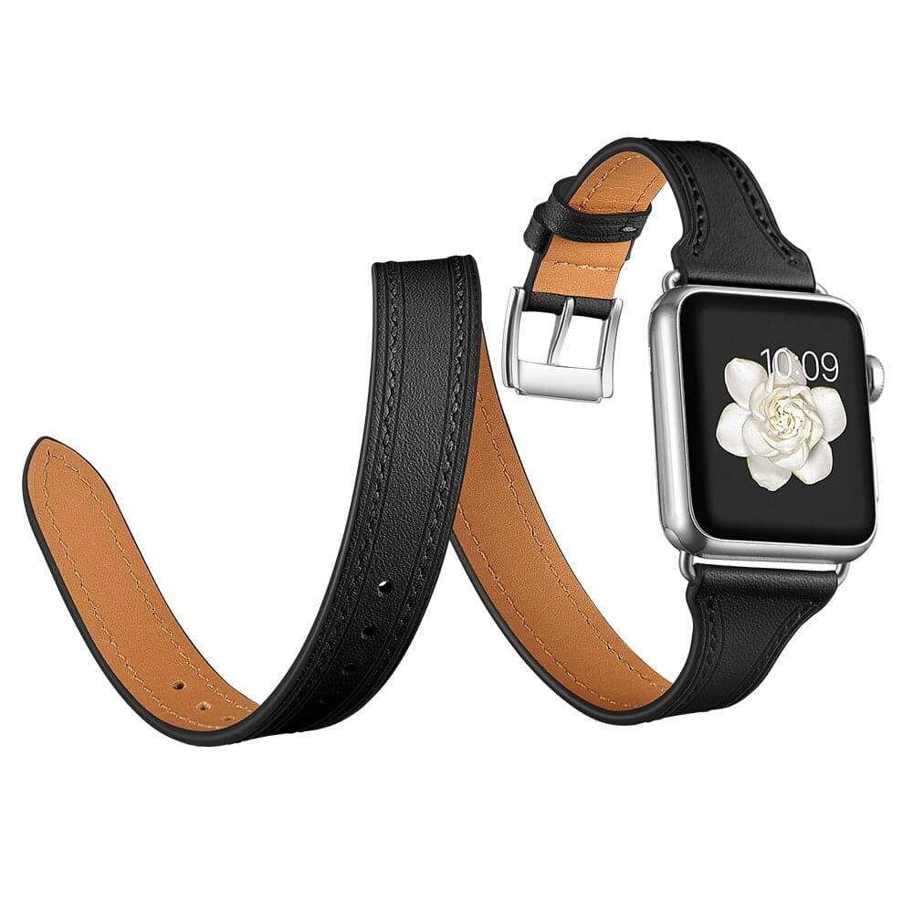 Boho Leather Twirl Scrunchapples