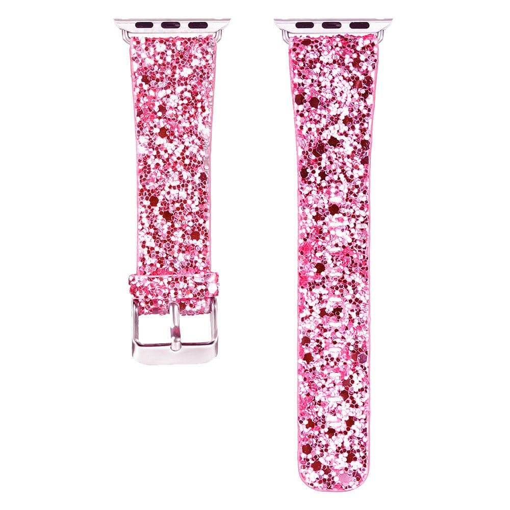 Christmas Glitter Apple Watch Band Scrunchapples 38/40/41mm Hot Pink