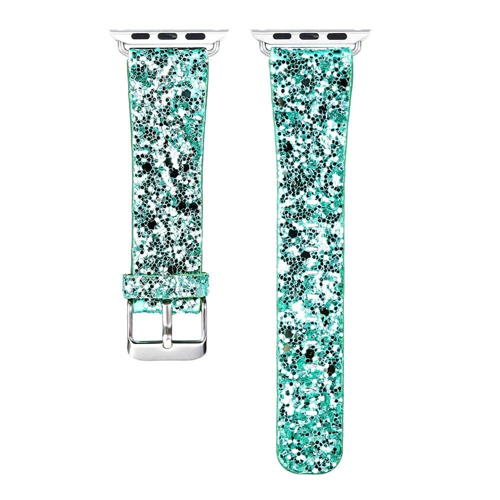 Christmas Glitter Apple Watch Band Scrunchapples 38/40/41mm Minty Green