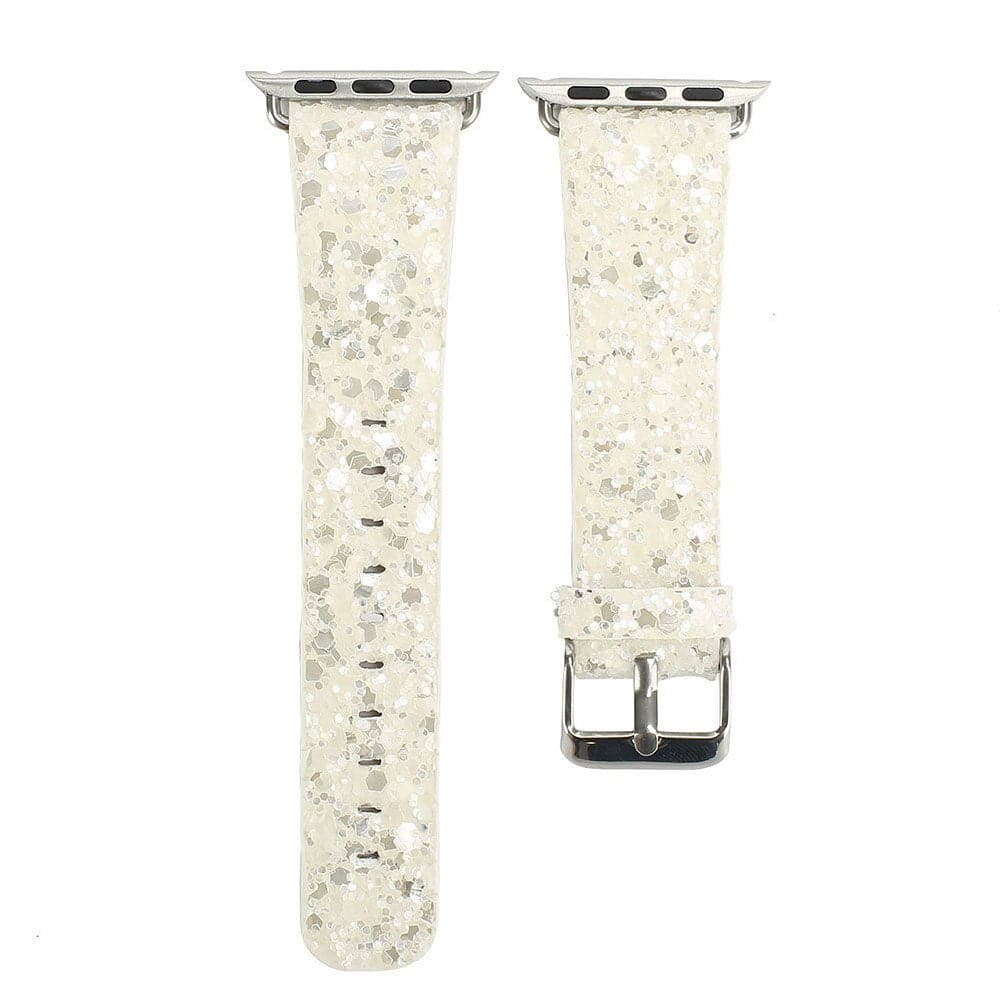 Christmas Glitter Apple Watch Band Scrunchapples 38/40/41mm Snow White