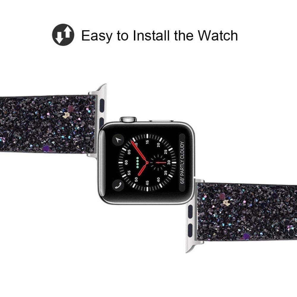 Christmas Glitter Apple Watch Band Scrunchapples 