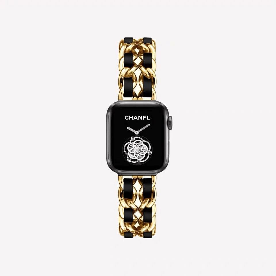 Guchie Scunchapples 38mm or 40mm Black & Gold