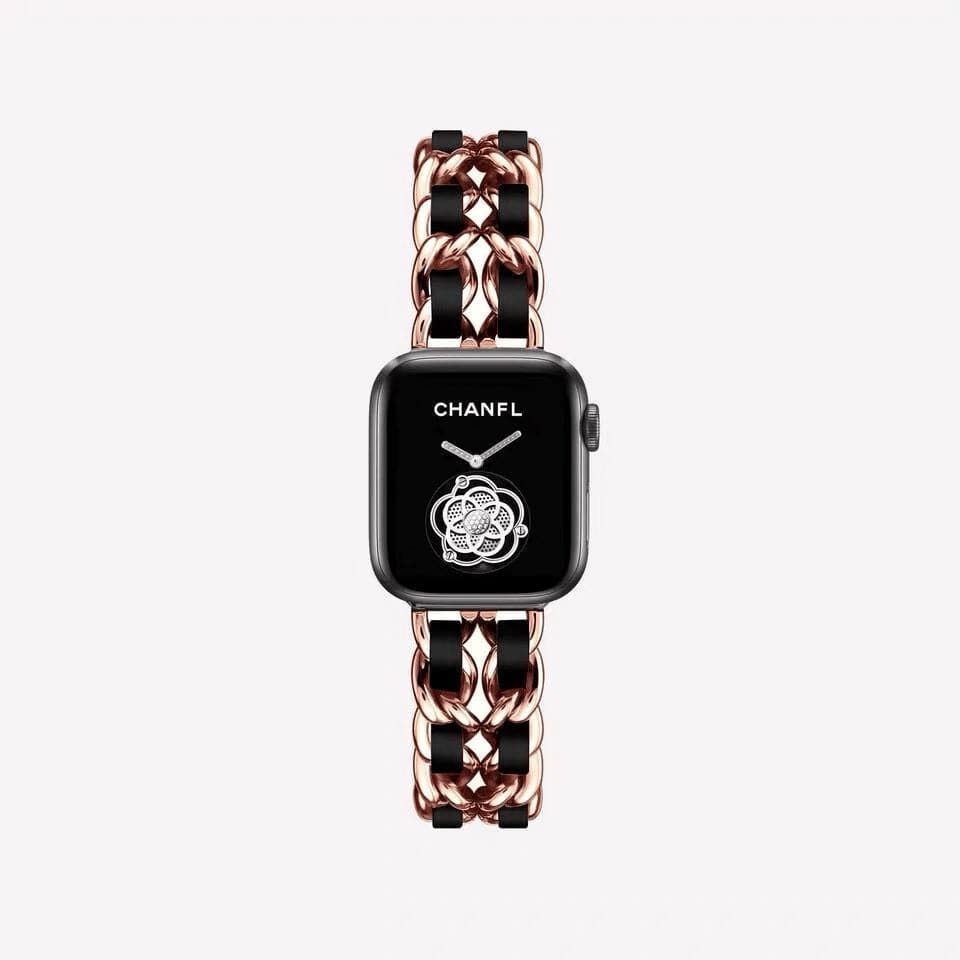Guchie Scunchapples 38mm or 40mm Rose Gold & Black