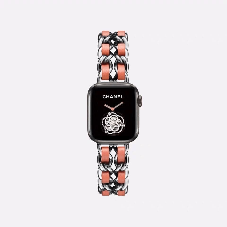 Guchie Scunchapples 38mm or 40mm Silver & Orange
