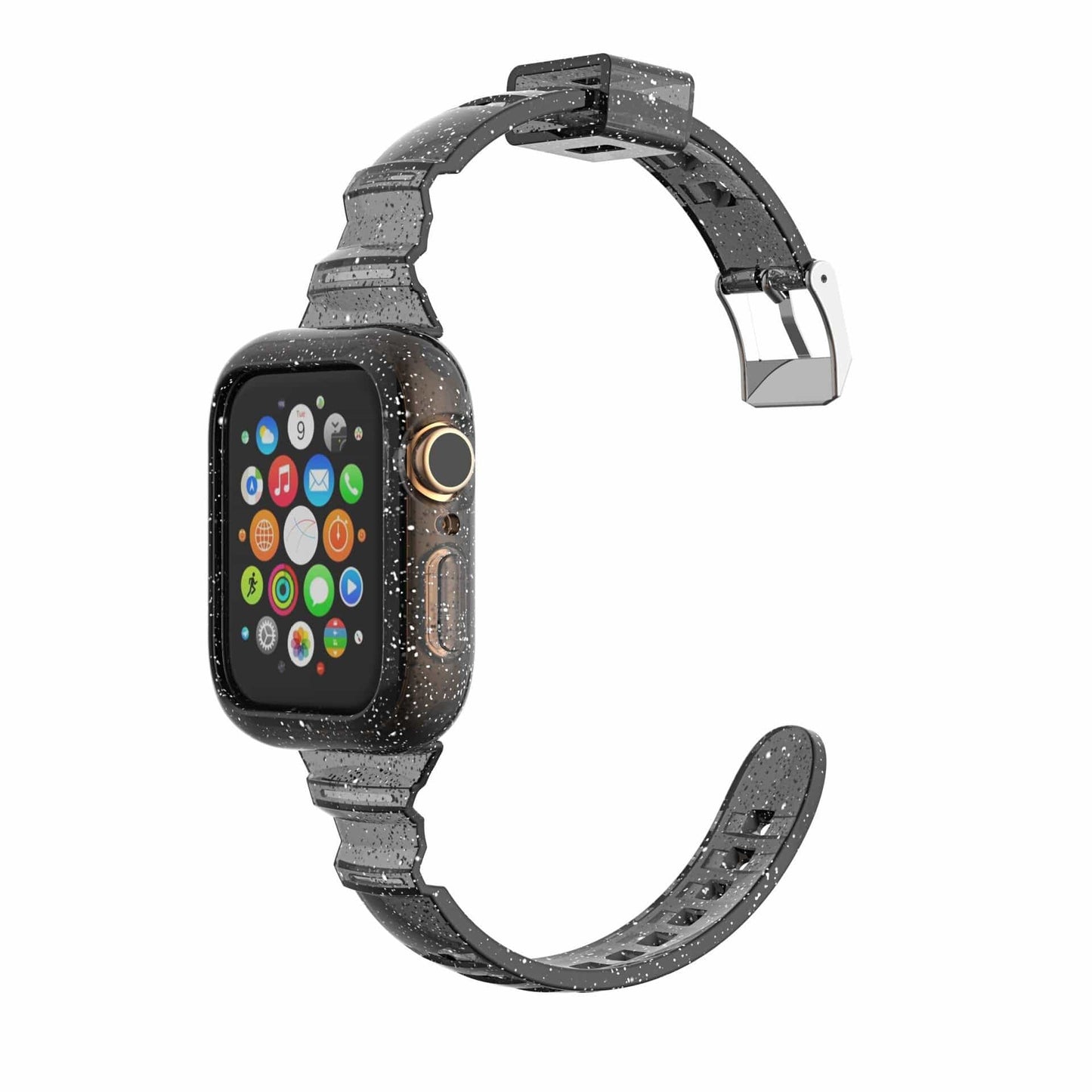 Jelly Glitter Band Scrunchapples 38/40mm Black