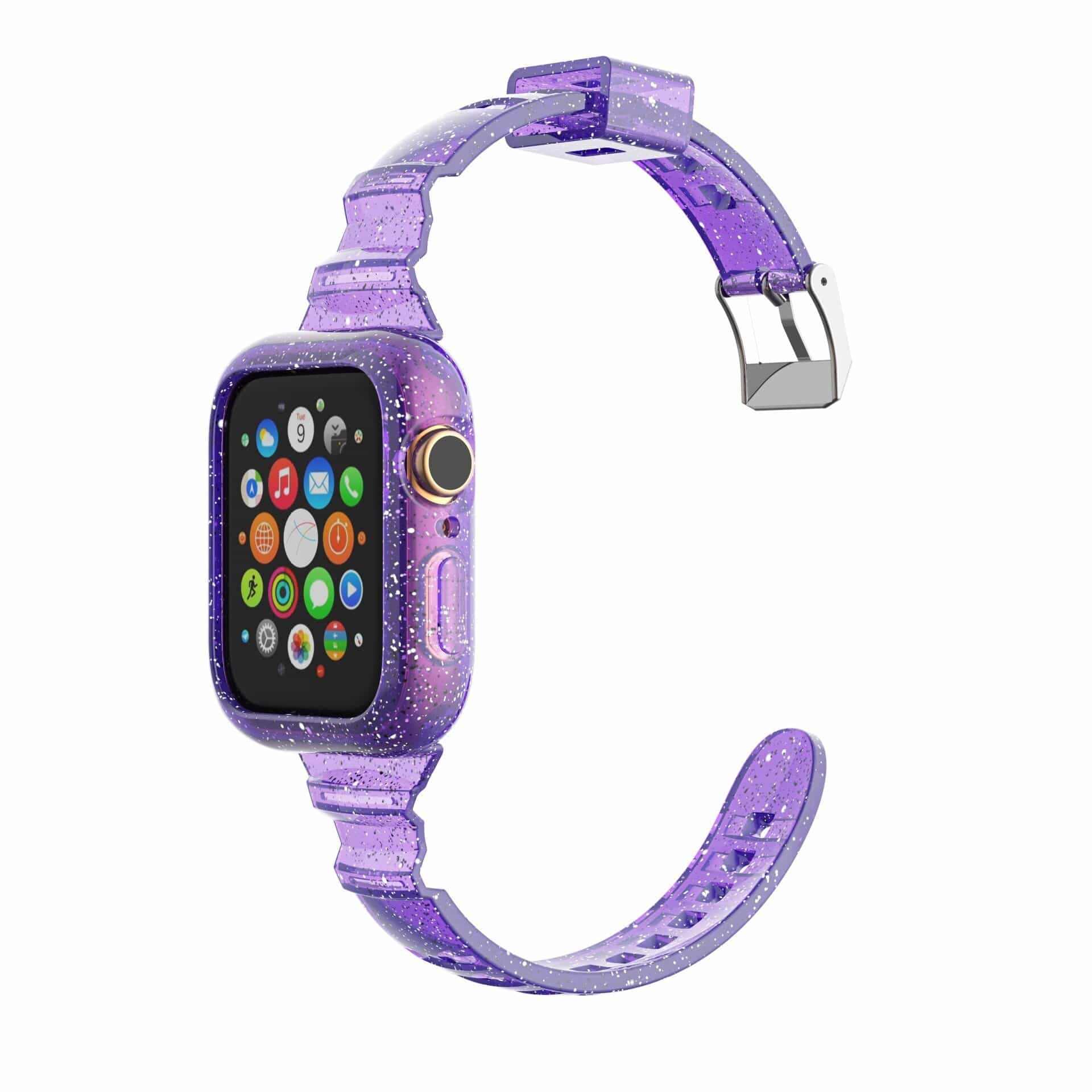 【国内発送】Silver Glitter Jelly Apple Watch Case &Band 40mm jelly-glitter-band-