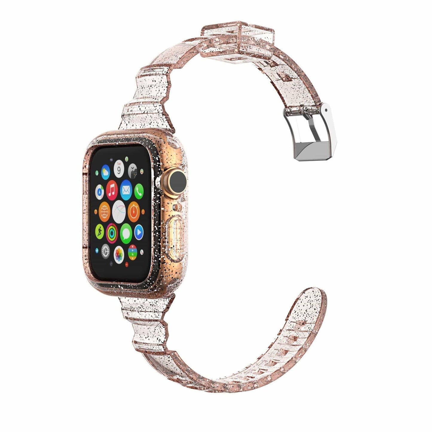 Jelly Glitter Band Scrunchapples 42/44mm Rose