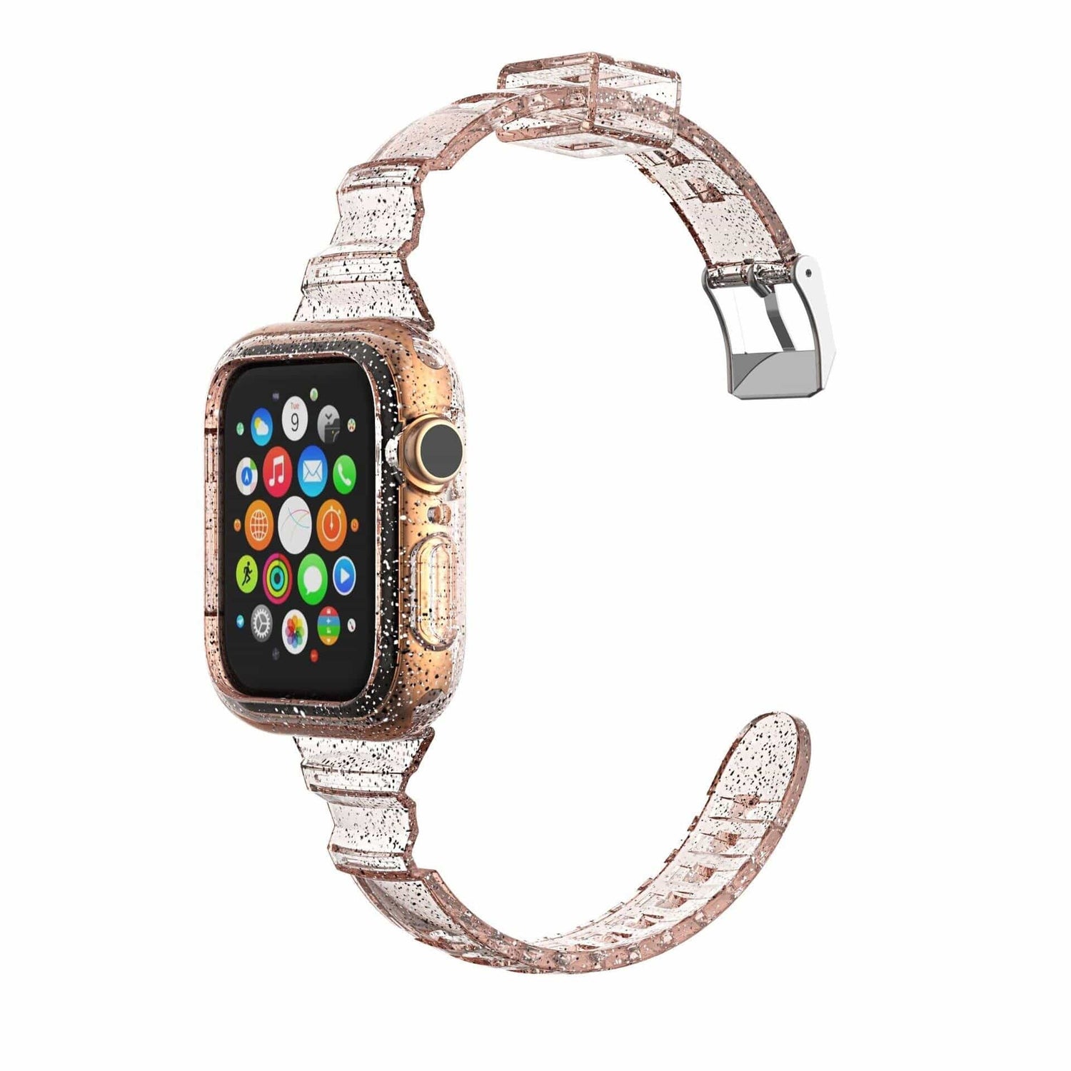 Jelly Glitter Band Scrunchapples 42/44mm Rose