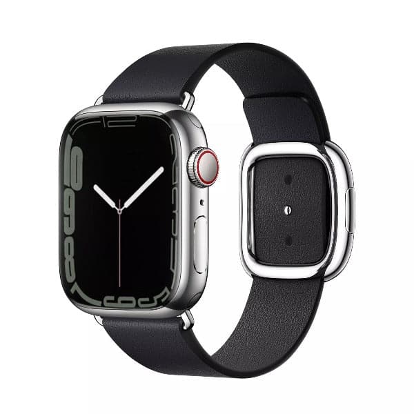 Modern Buckle Leather Band Scrunchapples 38/40/41 Jet Black
