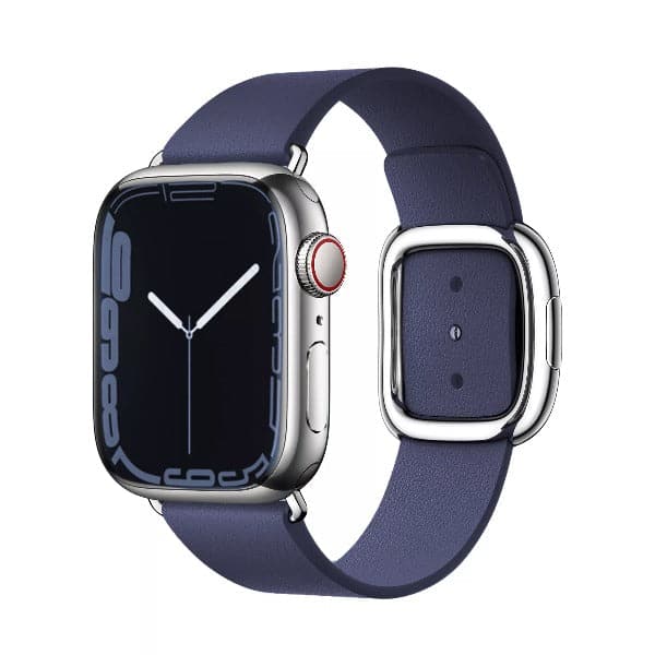 Modern Buckle Leather Band Scrunchapples 38/40/41 Midnight Blue