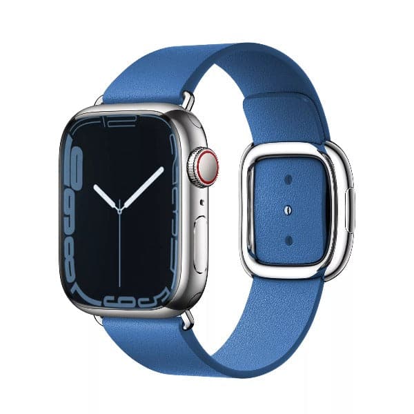 Modern Buckle Leather Band Scrunchapples 38/40/41 Ocean Blue