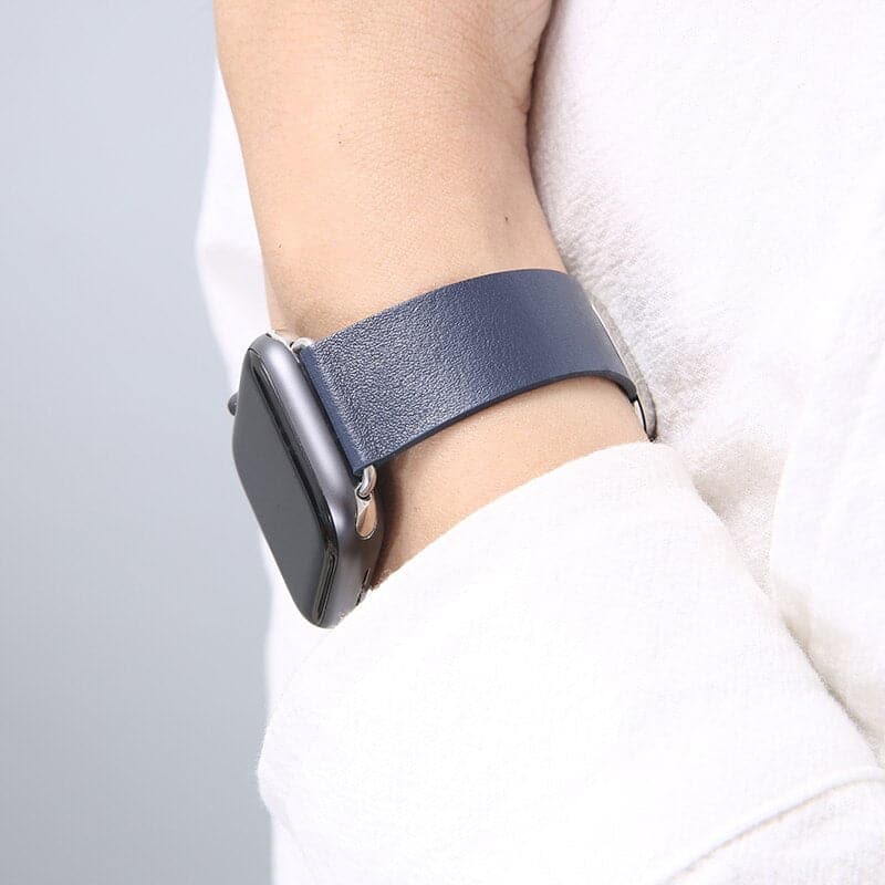 Modern Buckle Leather Band Scrunchapples