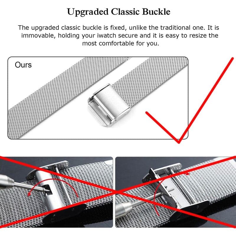 New Classic Milanese Apple Watch Band Scrunchapples