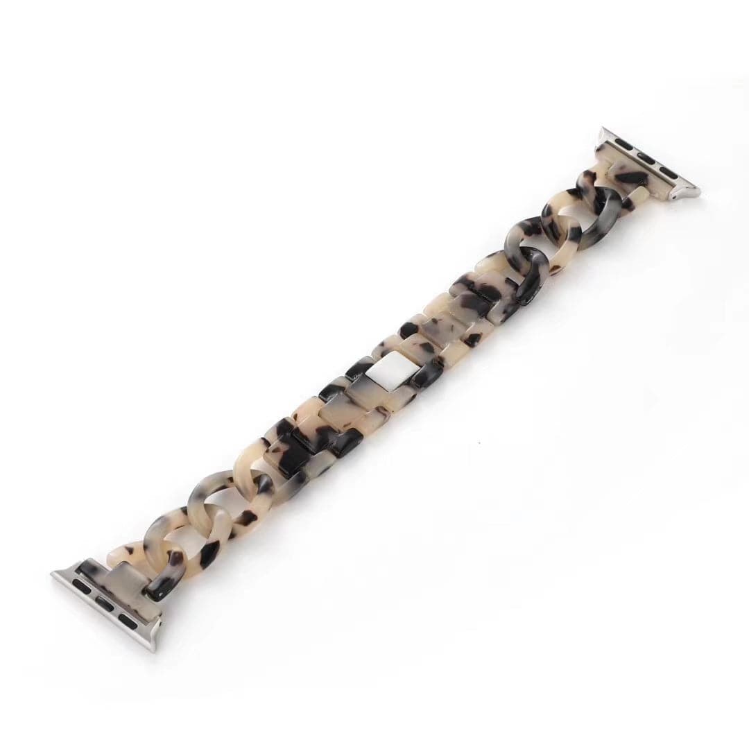 Rezeena Chunky Chain Scrunchapples 38/40mm Black & Cream