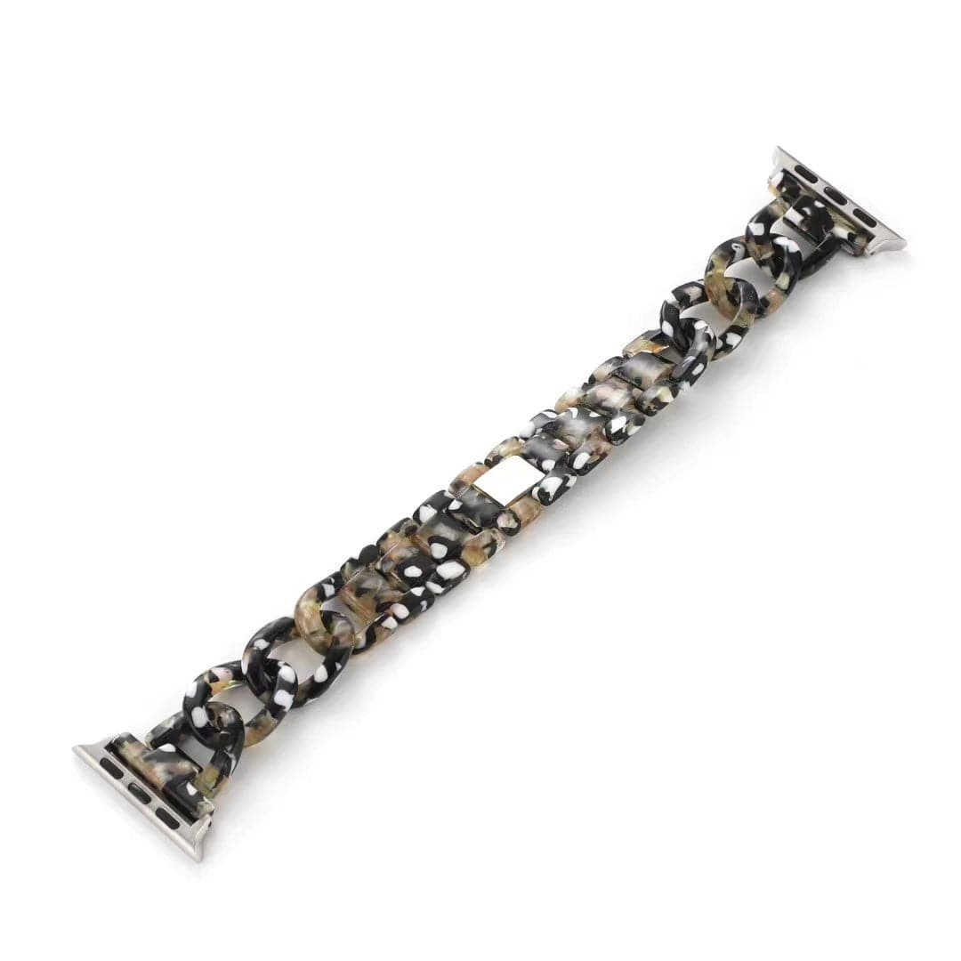 Rezeena Chunky Chain Scrunchapples 38/40mm Black Polka Mix