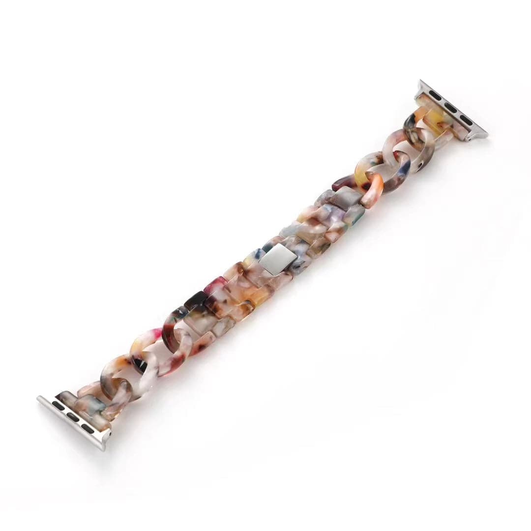 Rezeena Chunky Chain Scrunchapples 38/40mm Jade Rainbow