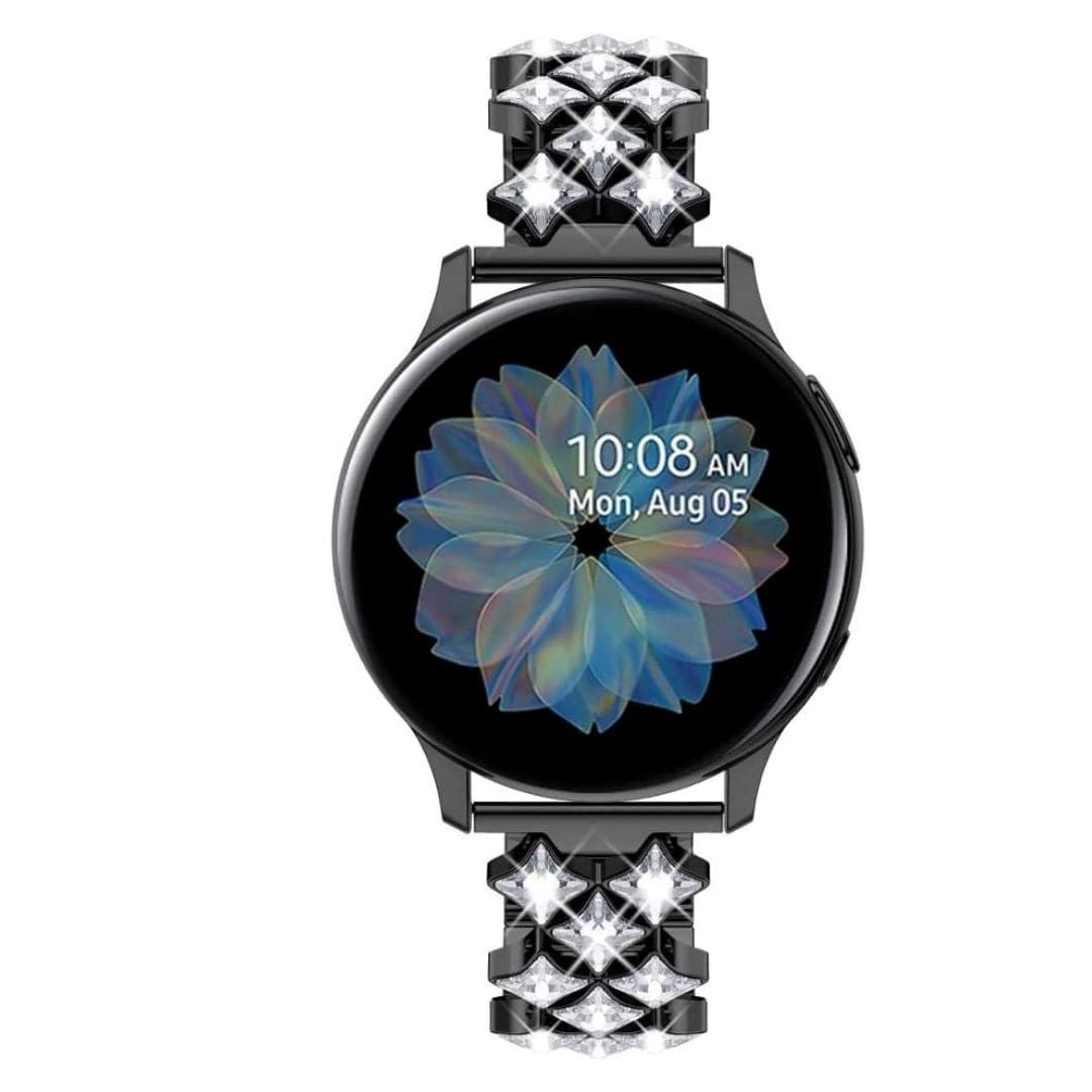 Samsung & Garmin Diamonte Scrunchapples 20mm Black