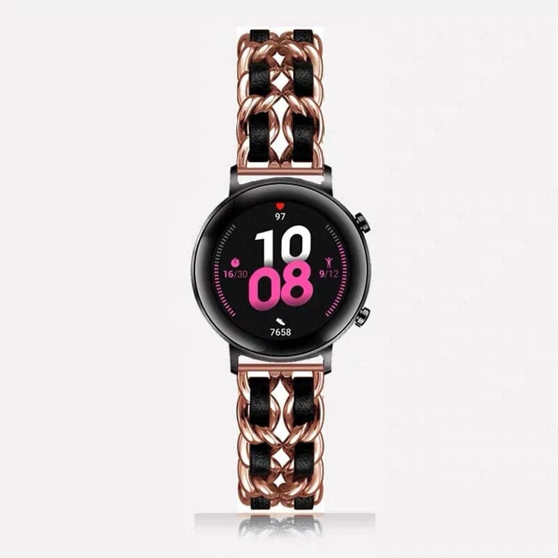 Samsung & Garmin Guchie Scrunchapples 20mm Rose Gold & Black