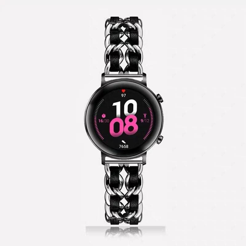 Samsung & Garmin Guchie Scrunchapples 20mm Sliver & Black