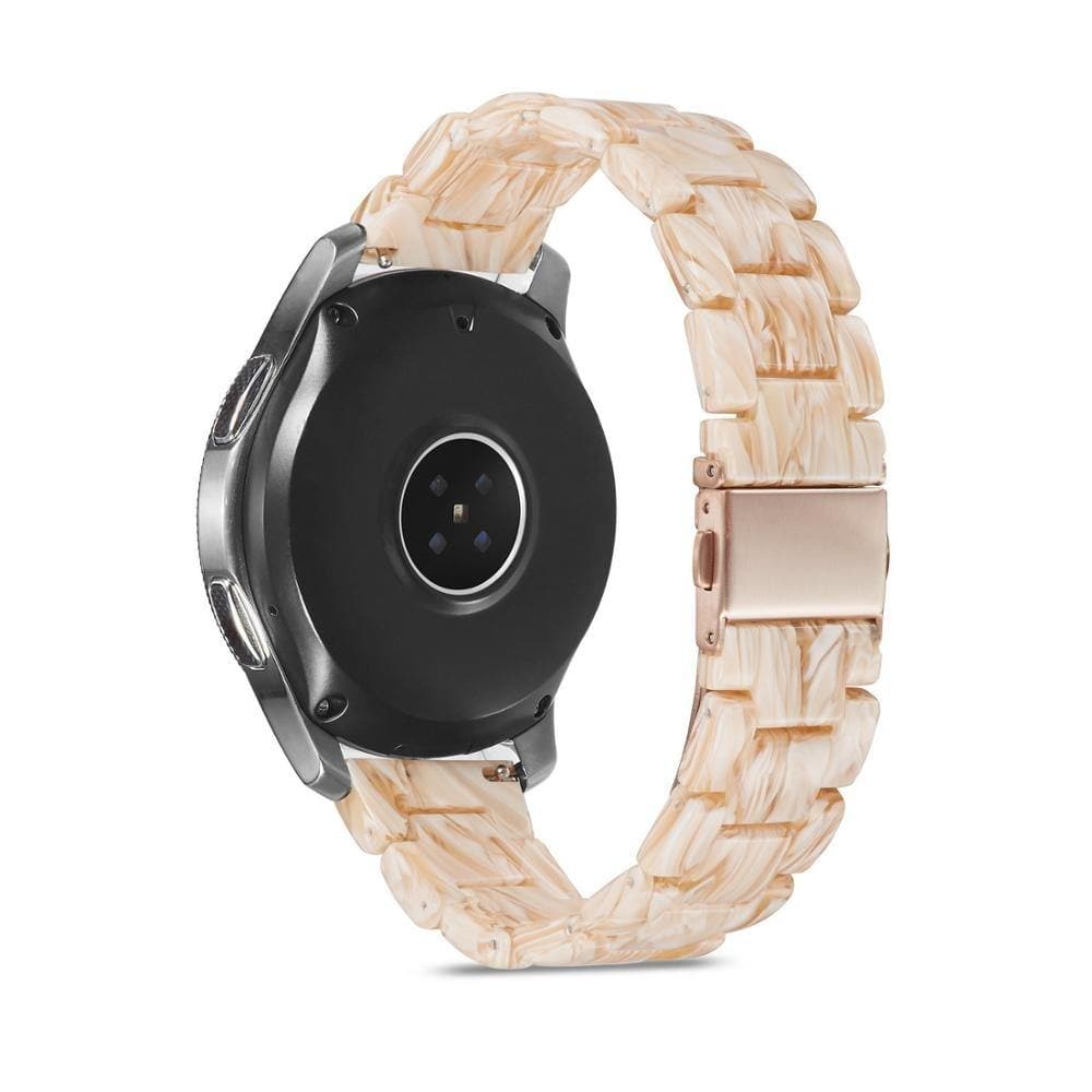 Samsung & Garmin Resin Scrunchapples 20mm Pink & White