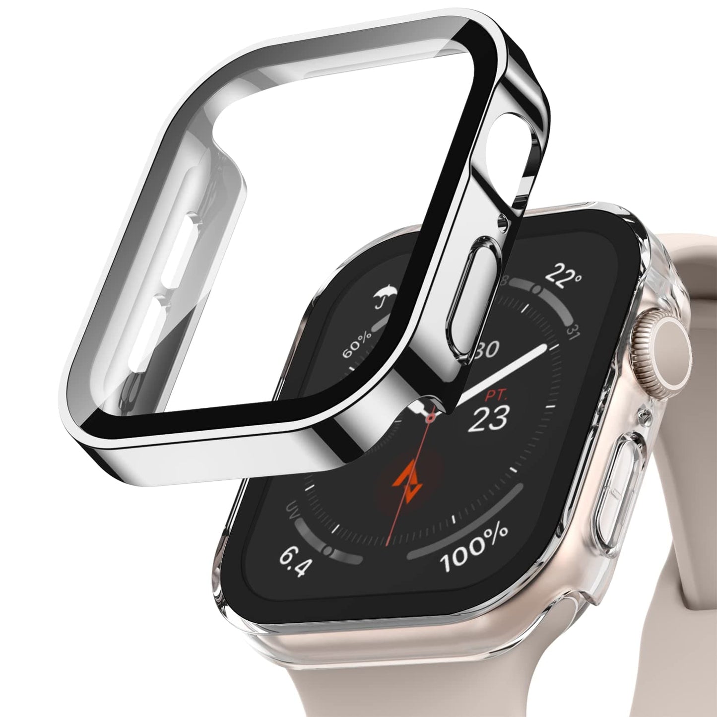 Waterproof Apple Watch Case Scrunchapples 40mm Silver