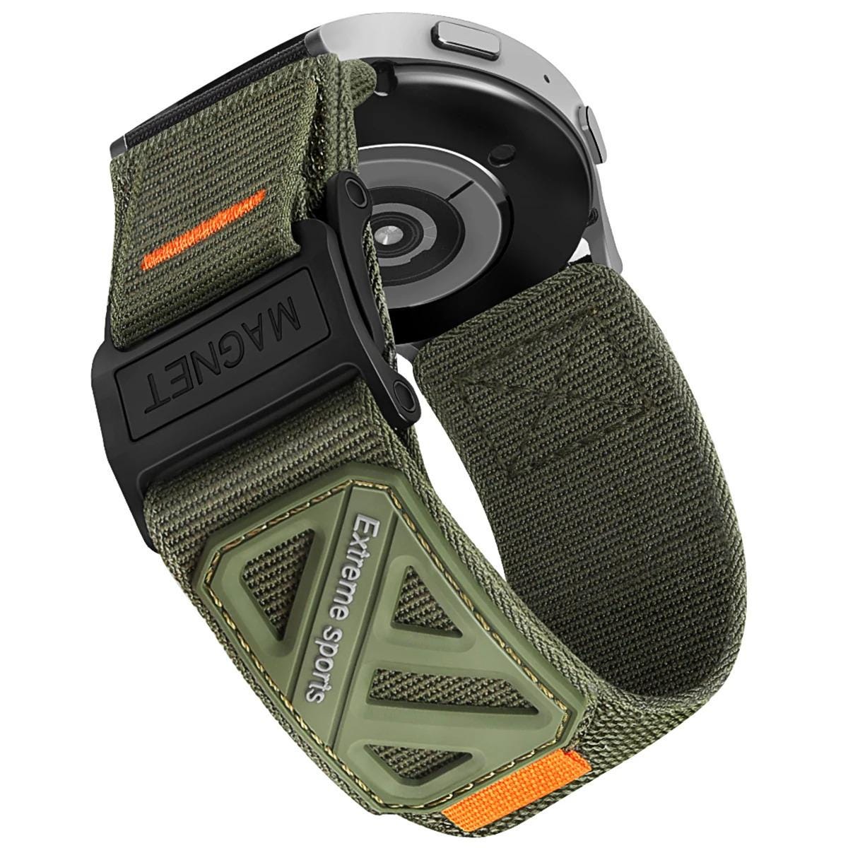 20mm 22mm Magnetic Nylon Watch Band for Samsung Galaxy Watch, Adjustable Sport Strap
