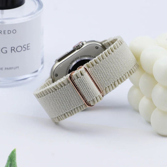 Boho Canvas Apple Watch Band - Ruffle Fringe Strap