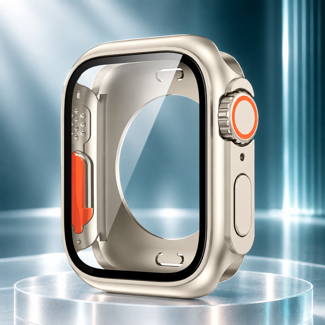 Change to Ultra TPU Case for Apple Watch with Tempered Glass Screen Protector