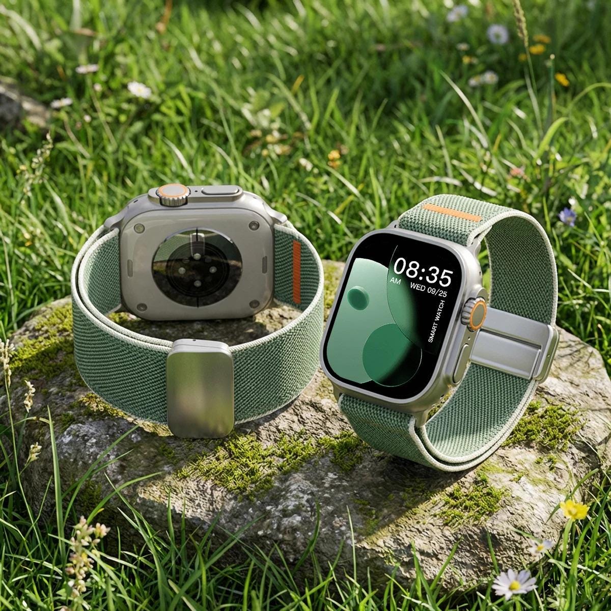 Apple Watch Band Nylon Sport Loop Strap 49mm - Magnetic Buckle Woven Trail Loop Band for Apple Watch 45mm 44mm 41mm 40mm