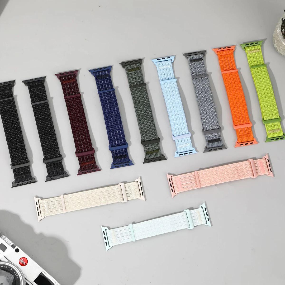 Apple Watch Nylon Strap - Soft Breathable Adjustable Sport Band for Ultra 3 2 49mm