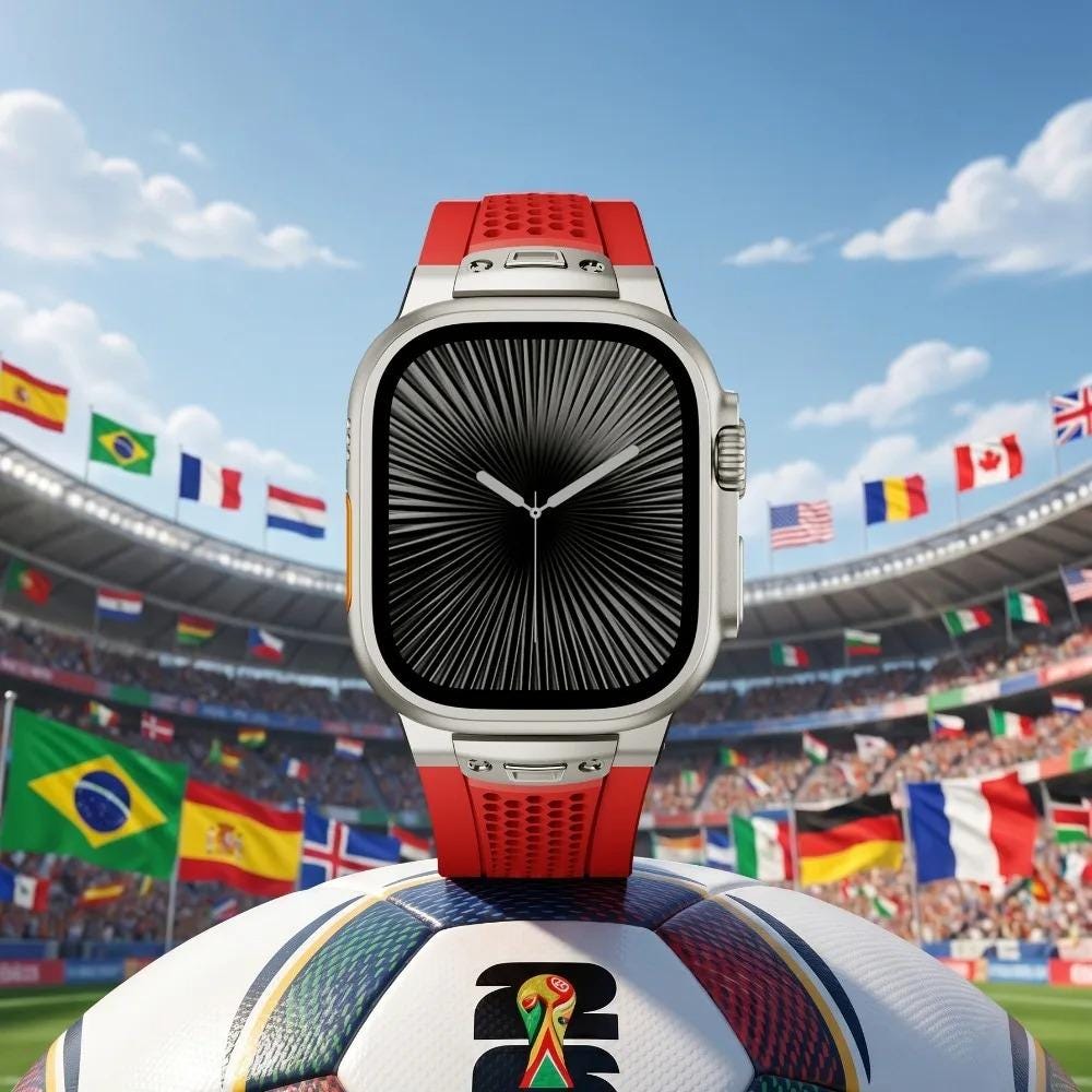 Apple Watch Sport Silicone Band, Series 11 10 46mm, 9 8 7 45mm, SE 44mm, Hybrid Metal Clasp Strap
