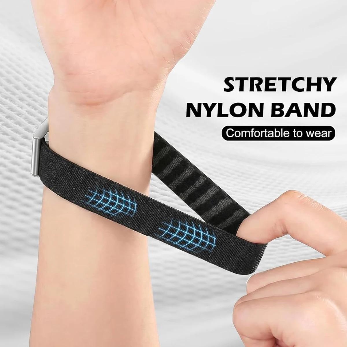 Crystal Rhinestone Nylon Band for WHOOP 5.0 MG, Adjustable Fitness Wristband Diamond Frame