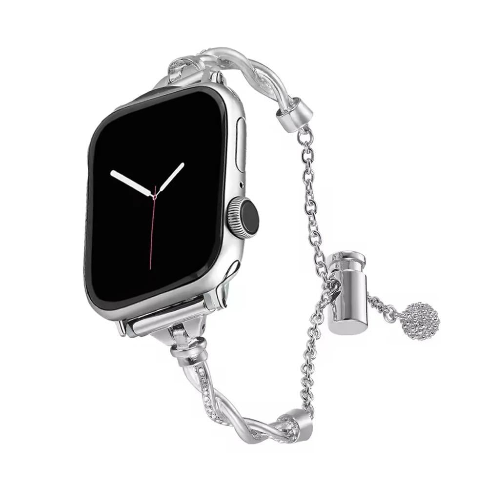 Elegant Charm Bracelet Apple Watch Band, Jewelry Style Apple Watch Strap