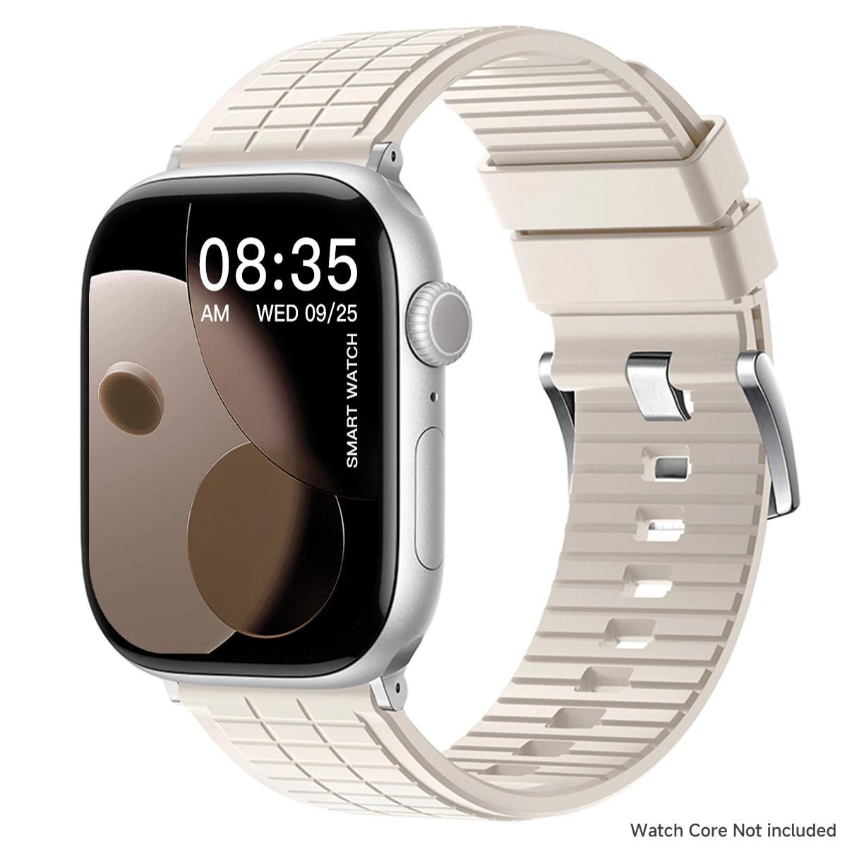 Fluororubber Sport Band for Apple Watch Ultra, Rugged Buckle Strap