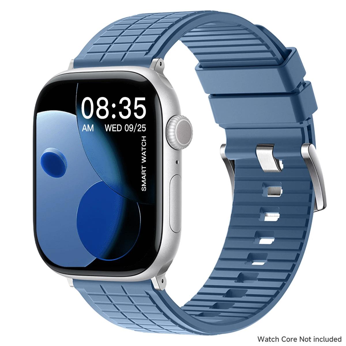 Fluororubber Sport Band for Apple Watch Ultra, Rugged Buckle Strap
