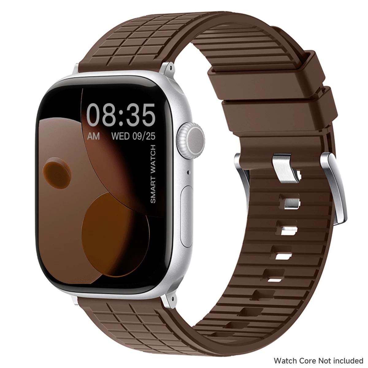 Fluororubber Sport Band for Apple Watch Ultra, Rugged Buckle Strap