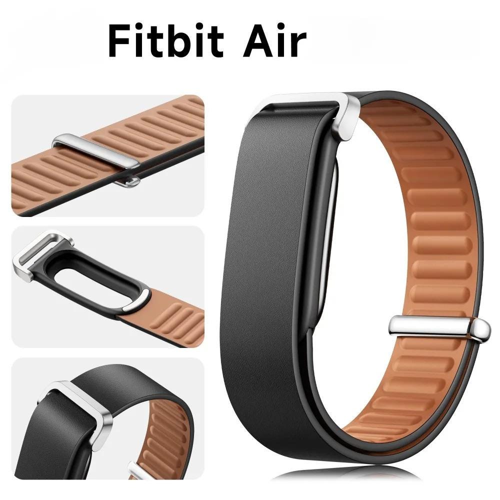 Google Fitbit Air Leather Watch Strap - Adjustable Business Wristband