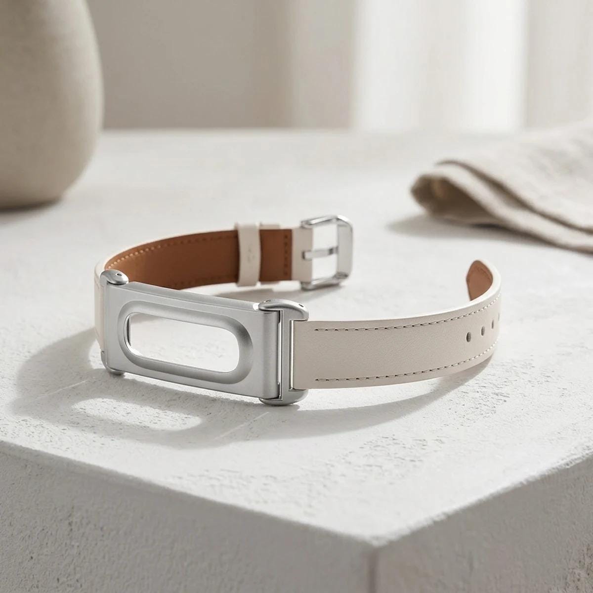 Google Fitbit Air microfiber leather strap side detail