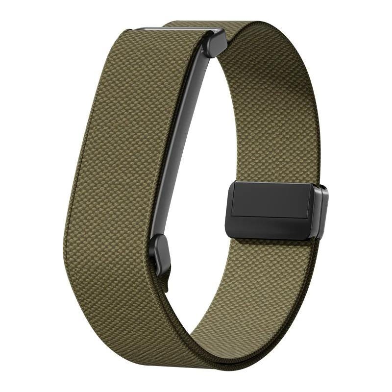 Army Green Google Fitbit Air nylon loop magnetic sport band