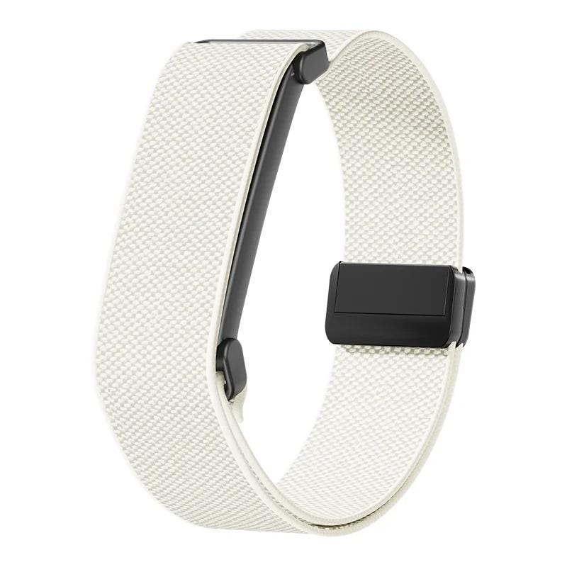 Beige Google Fitbit Air nylon loop magnetic sport band