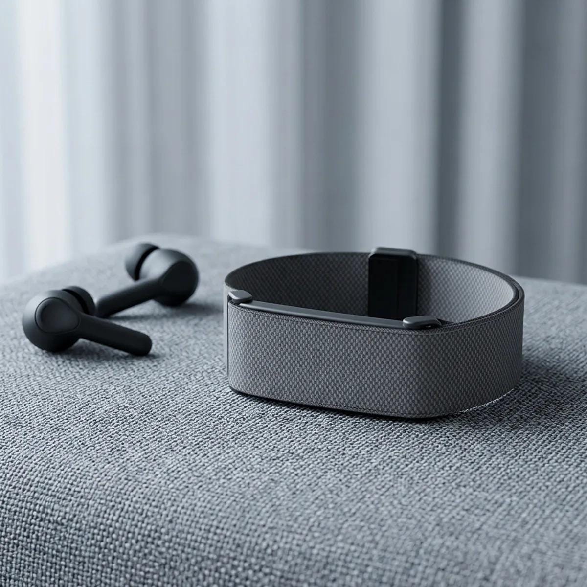 Google Fitbit Air magnetic clasp and woven nylon loop detail
