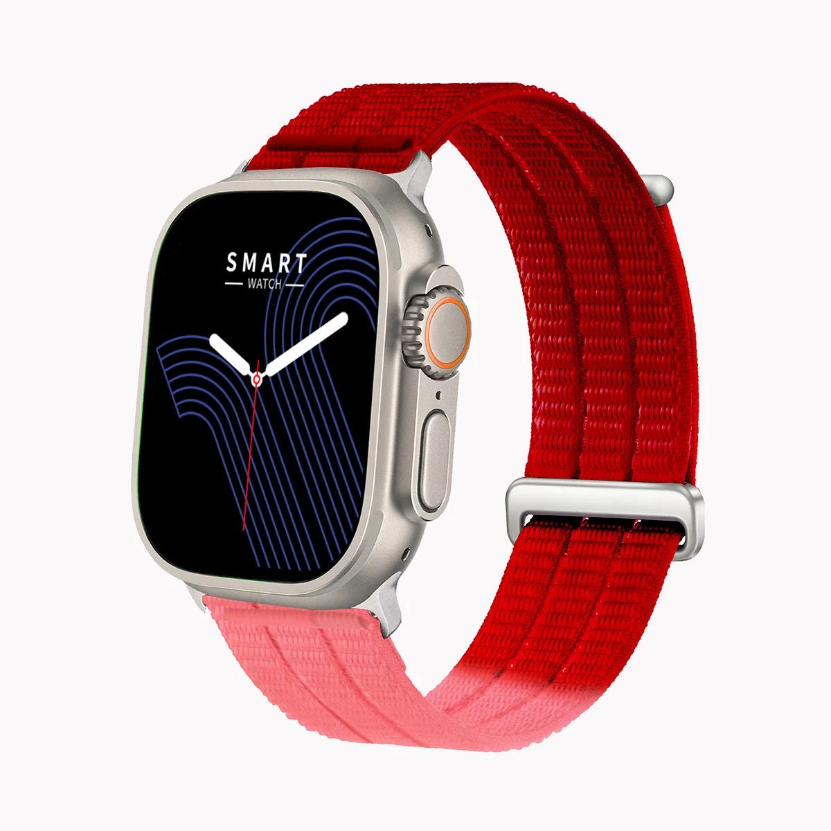 Gradient Nylon Woven Band for Apple Watch - Breathable Adjustable Sport Loop Strap
