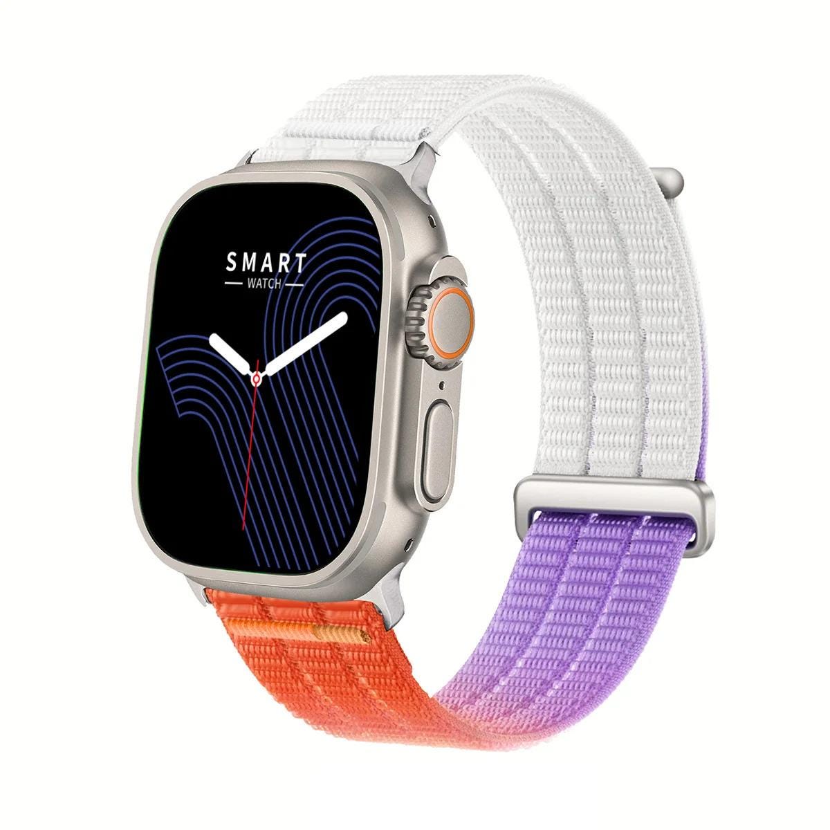 Gradient Nylon Woven Band for Apple Watch - Breathable Adjustable Sport Loop Strap