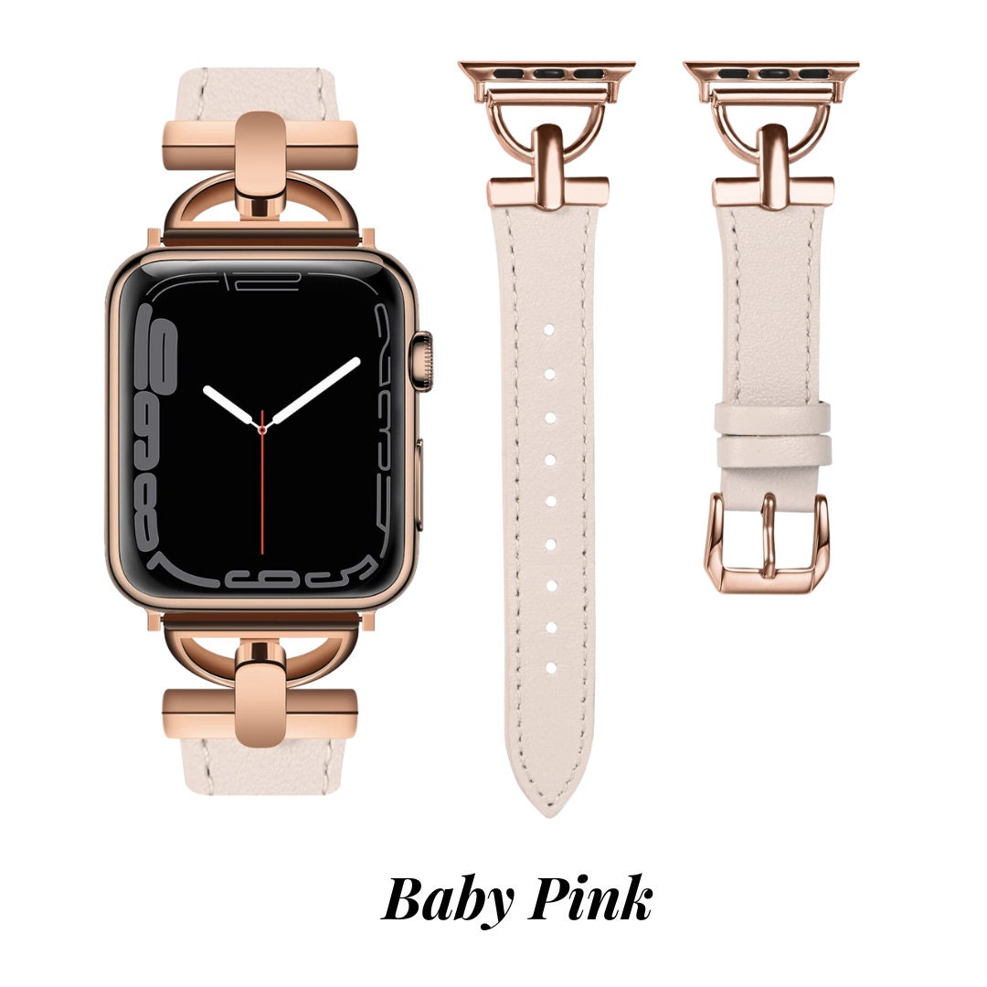 Italian Leather Apple Watch Band - Elegant Women Strap, 38mm-49mm